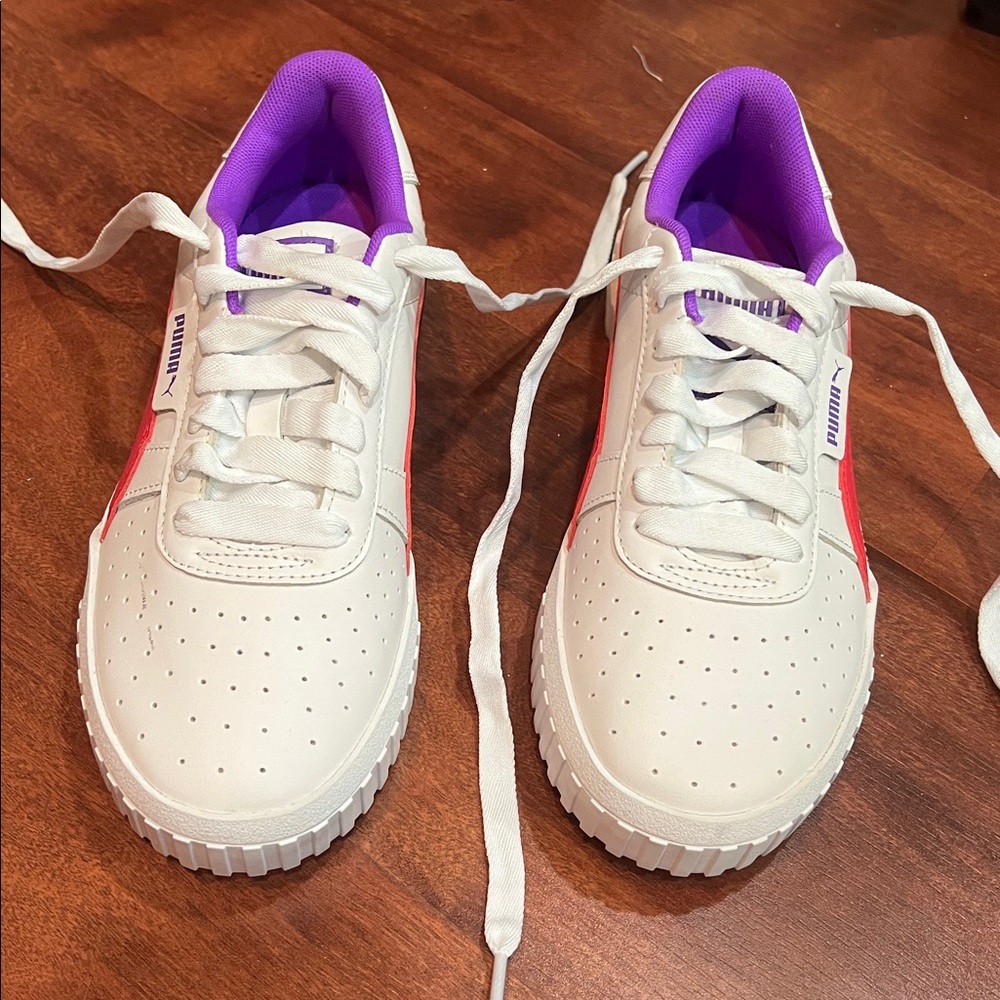 Women’s size 7 Puma Cali Chase Women's Shoes Puma White-Nrgy Rose - Picture 6 of 8